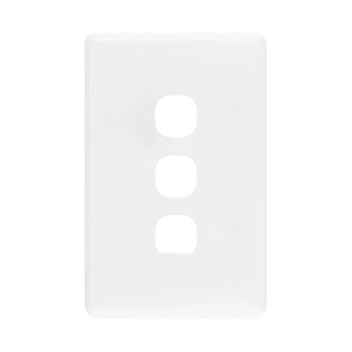Iluma 3 Gang Light Switch Cover Plate Only White