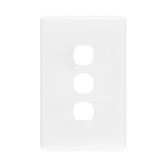 Iluma 3 Gang Light Switch Cover Plate Only White