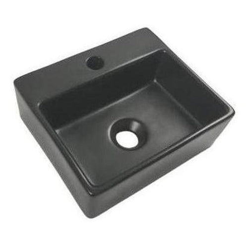 Iluma Ceramic Basin Sink 330 x 290 x 120mm Black