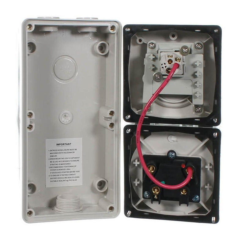 Load image into Gallery viewer, Iluma Combination 3 Flat Pin 15Amp 250V Switched Socket Outlet Grey 38mm Base
