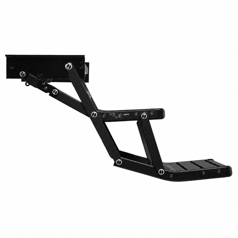 Load image into Gallery viewer, Iluma Double Electric Aluminium Step Inc Amber LED Light Black

