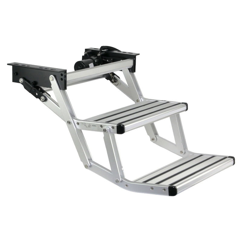 Load image into Gallery viewer, Iluma Double Electric Aluminium Step Inc Amber LED Light Silver
