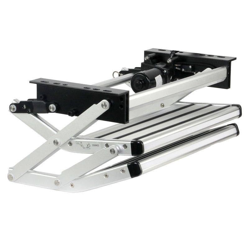 Load image into Gallery viewer, Iluma Double Electric Aluminium Step Inc Amber LED Light Silver
