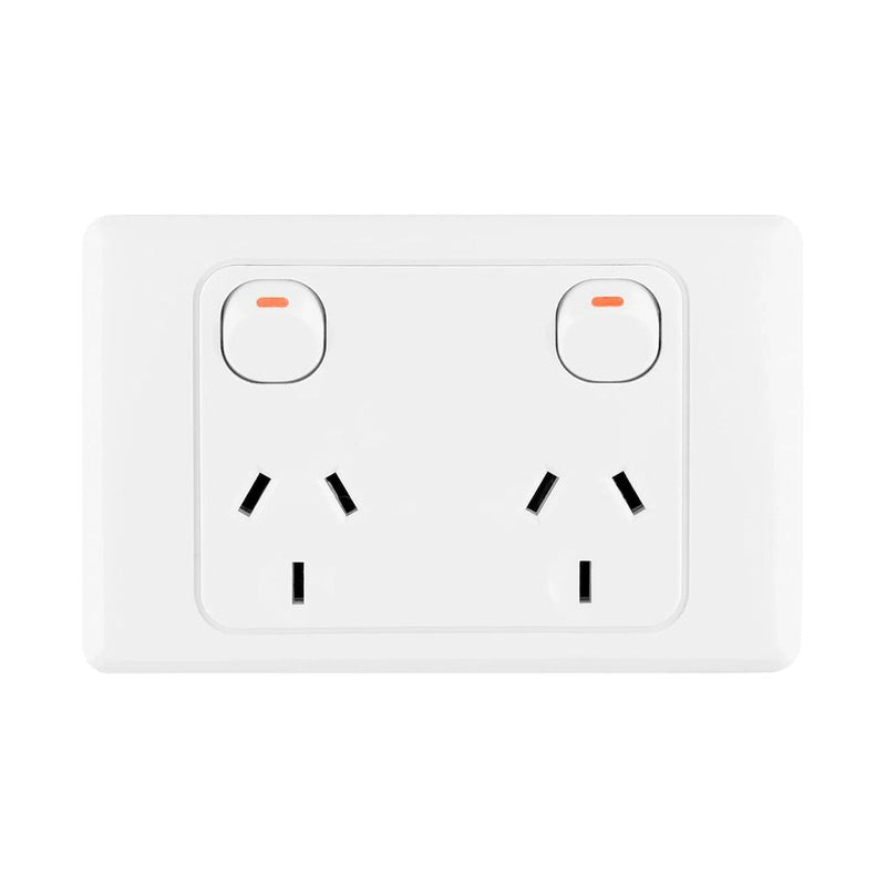 Load image into Gallery viewer, Iluma Double Pole 10A Double GPO PowerPoint White

