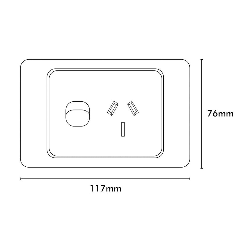 Load image into Gallery viewer, Iluma Double Pole 10A Single GPO PowerPoint 2000 Series Multiple Supply Print White
