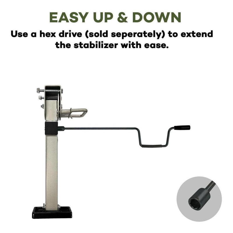 Load image into Gallery viewer, Iluma Drop Down Stabilizer leg Corner Steadies 720mm Zinc
