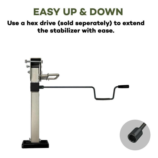 Iluma Drop Down Stabilizer leg Corner Steadies 720mm Zinc