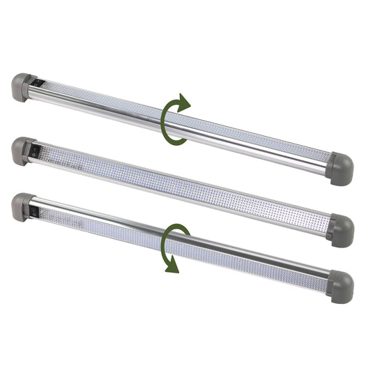 Iluma LED 18.50" 470mm 12 - 28v Interior Swivel Light With On/Off Switch Silver