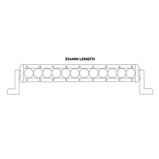Iluma Light Bar 3W Cree 12 LED 14" 354mm Length Flood Beam Black