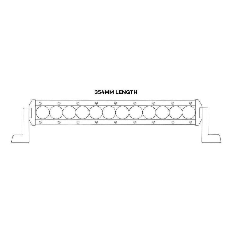 Load image into Gallery viewer, Iluma Light Bar 3W Cree 12 LED Amber/White Bug Light 14" 354mm Length Flood Beam Black
