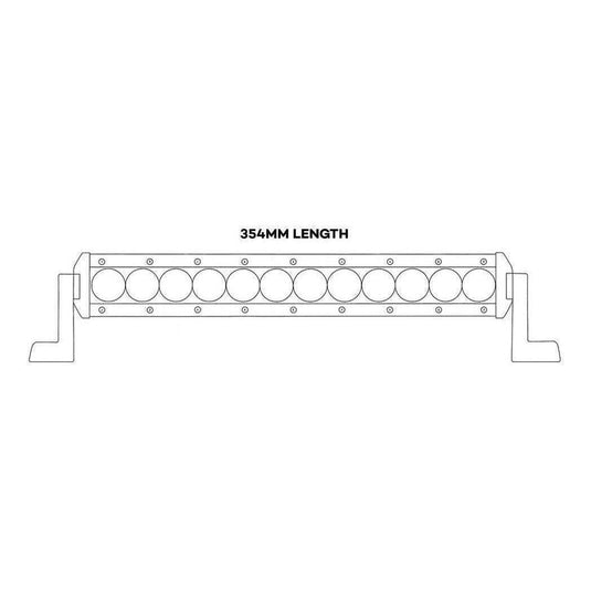 Iluma Light Bar 3W Cree 12 LED Amber/White Bug Light 14" 354mm Length Flood Beam Black