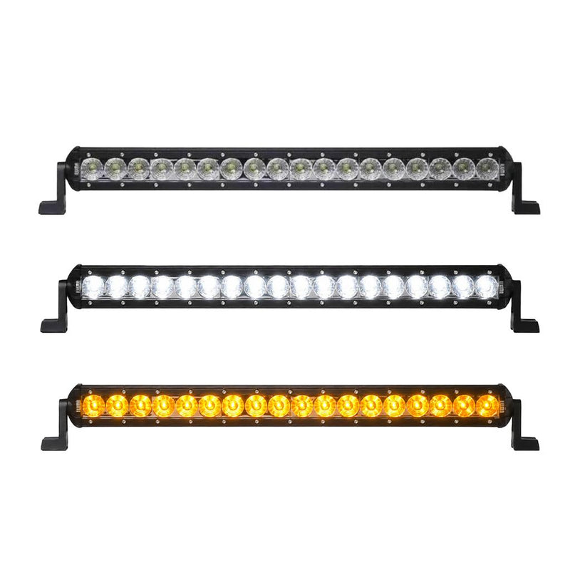 Load image into Gallery viewer, Iluma Light Bar 3W Cree 18 LED Amber/White Bug Light 20" 516mm Length Flood Beam Black
