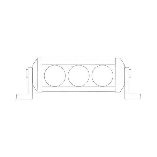 Iluma Light Bar 3W Cree 3 LED 4.5" 111mm Length Flood Beam Black