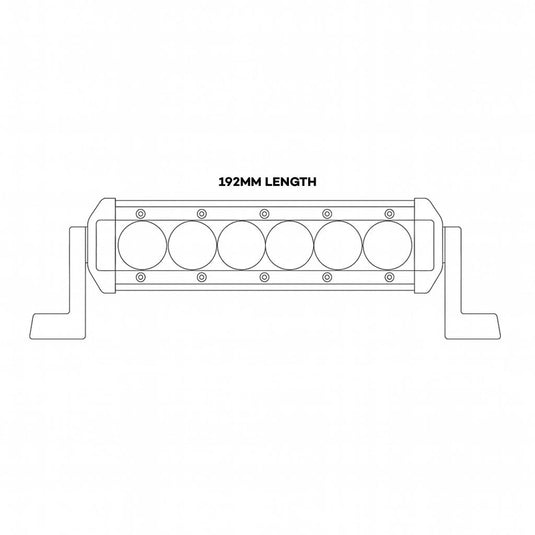 Iluma Light Bar 3W Cree 6 LED 7.5" 192mm Length Flood Beam Black
