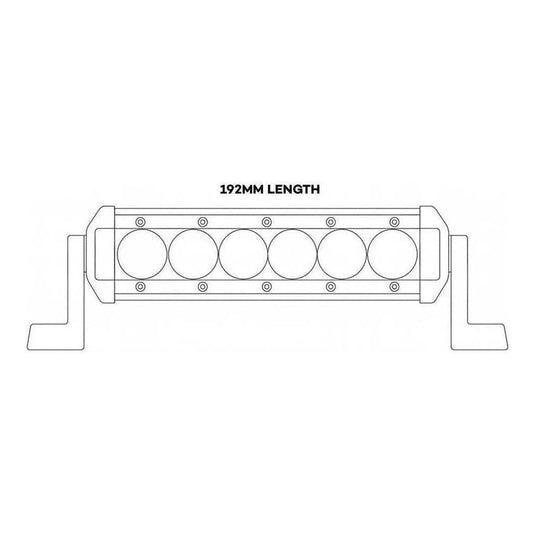 Iluma Light Bar 3W Cree 6 LED 7.5" 192mm Length Flood Beam White