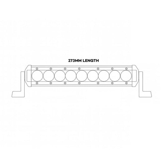 Iluma Light Bar 3W Cree 9 LED 11" 273mm Length Flood Beam Black