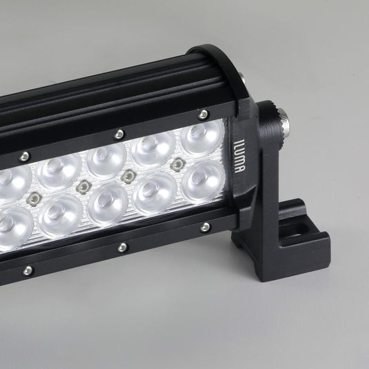 Iluma Light Bar Double Row 3W Cree 24 LED 11.8" 300mm Length Flood Beam Black