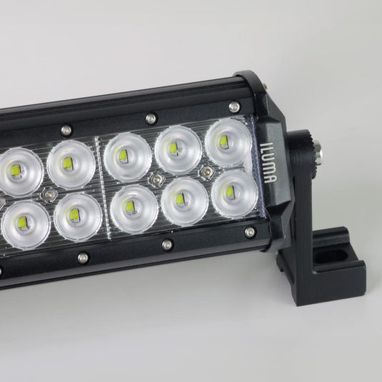 Iluma Light Bar Double Row 3W Cree 24 LED 11.8" 300mm Length Flood Beam Black