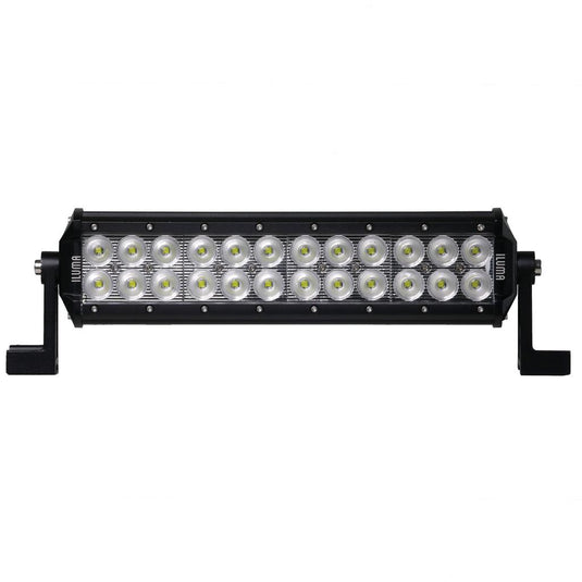 Iluma Light Bar Double Row 3W Cree 24 LED 11.8" 300mm Length Flood Beam Black