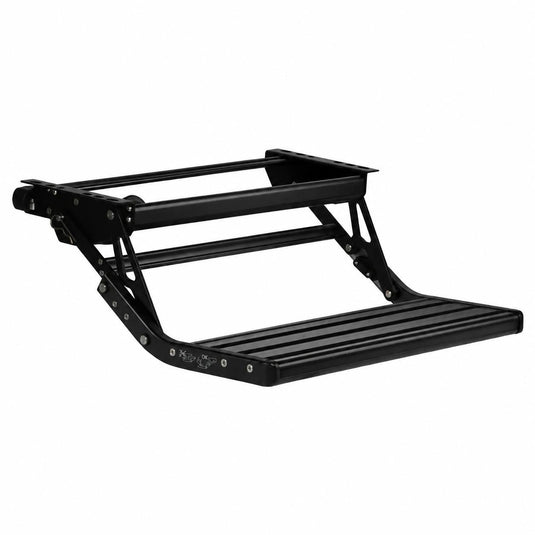 Iluma Single Electric Aluminium Step Inc Amber LED Light Black