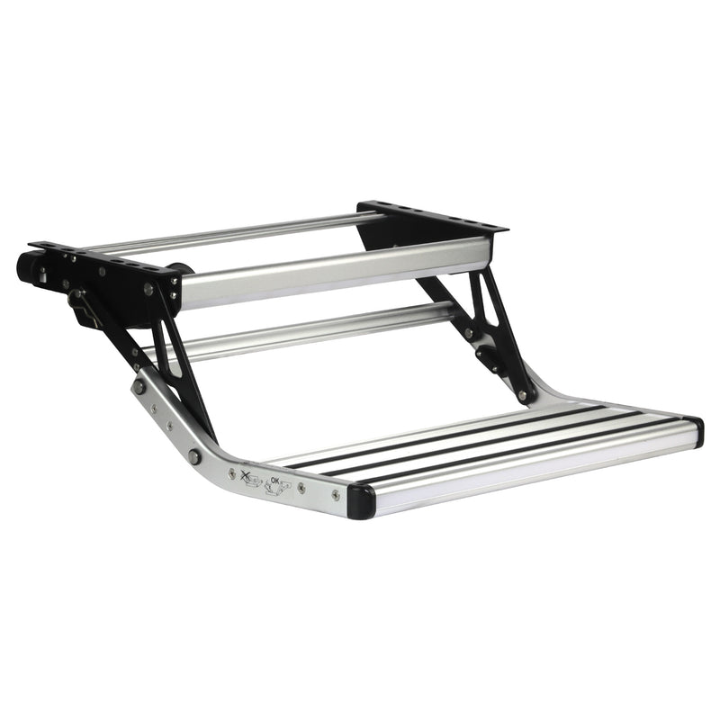 Load image into Gallery viewer, Iluma Single Electric Aluminium Step Inc Amber LED Light Silver
