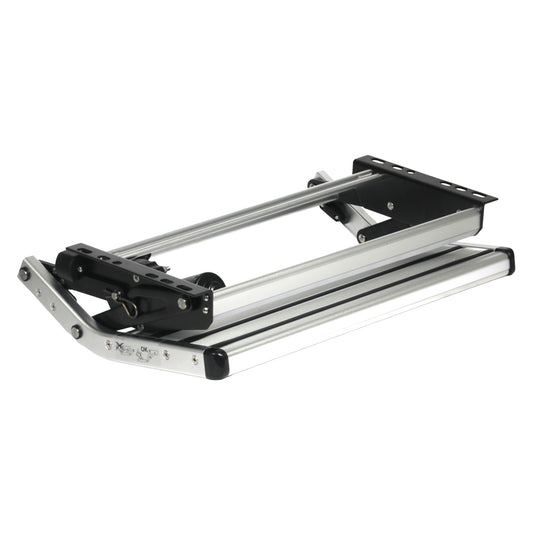 Iluma Single Electric Aluminium Step Inc Amber LED Light Silver