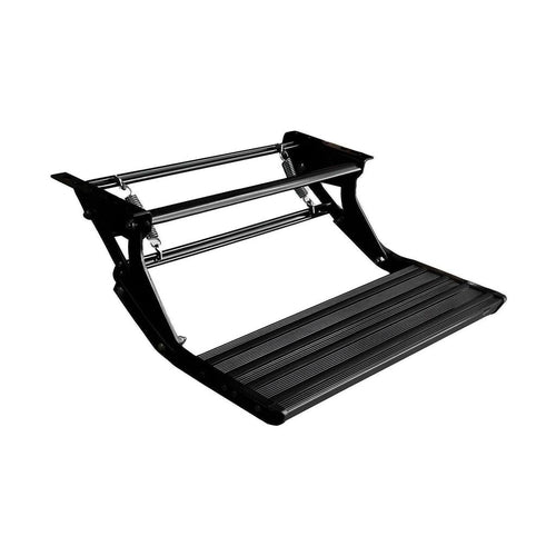 Iluma Single Manual Pull Out Aluminium Step Black No Light