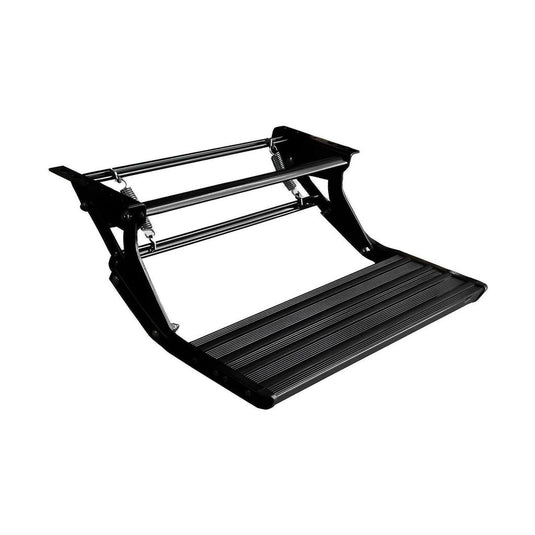 Iluma Single Manual Pull Out Aluminium Step Black No Light