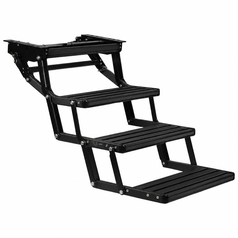 Load image into Gallery viewer, Iluma Triple Electric Aluminium Step Inc Amber LED Light Black
