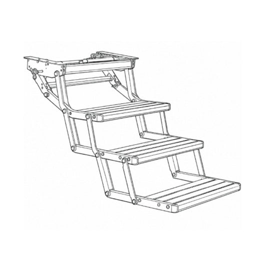Iluma Triple Electric Aluminium Step Inc Amber LED Light Black