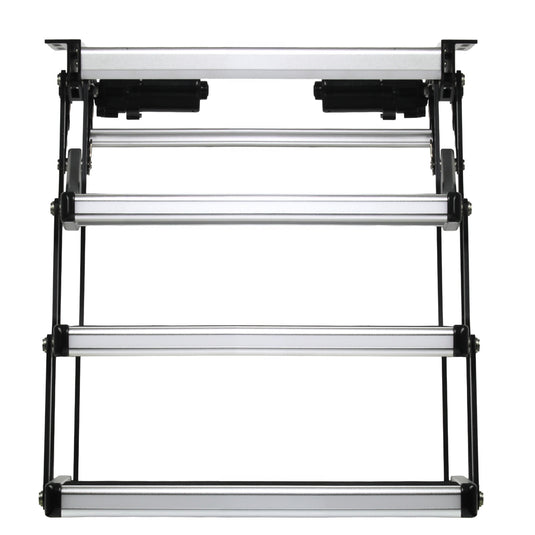 Iluma Triple Electric Aluminium Step Inc Amber LED Light Silver