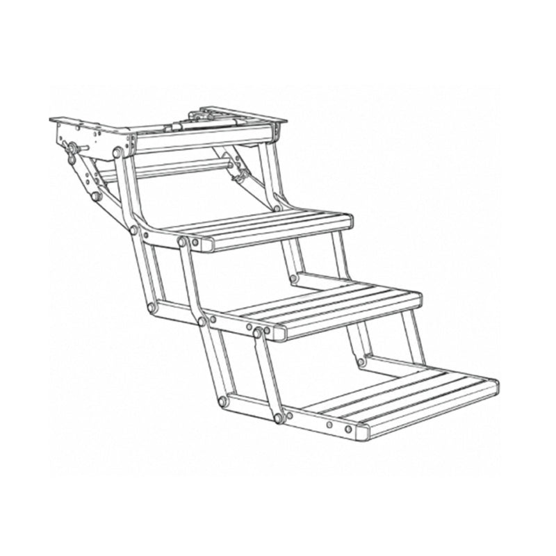 Load image into Gallery viewer, Iluma Triple Electric Aluminium Step Inc Amber LED Light Silver
