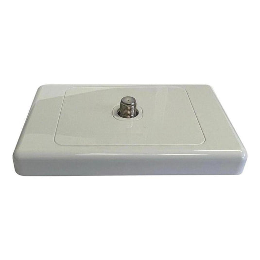 Iluma Wall Plate Single TV Antenna F Type Socket Outlet White