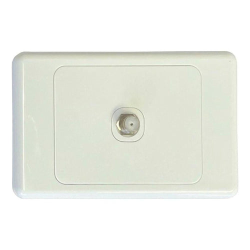 Iluma Wall Plate Single TV Antenna F Type Socket Outlet White