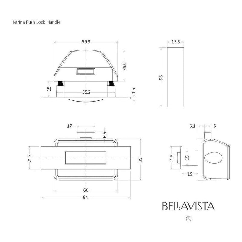 Load image into Gallery viewer, Karina Push Lock Cabinet Handle Chrome
