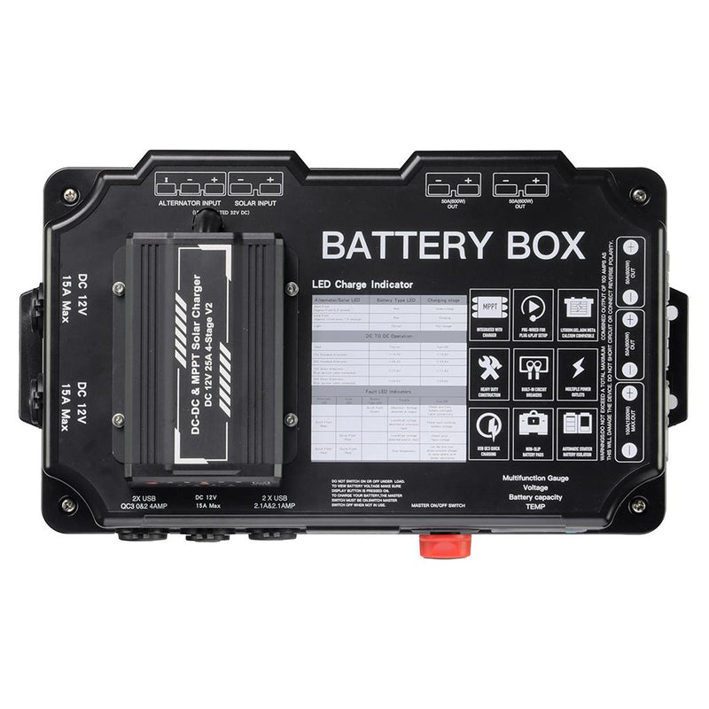 Load image into Gallery viewer, Kong 12V Battery Box Power Station With 25 Amp DC-DC Charger IP66
