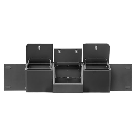 Kong Black Aluminium Tool Box 4 Compartments 2100x1133x755mm