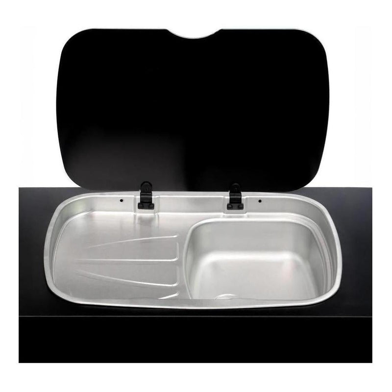Load image into Gallery viewer, Kong Slide Out Kitchen 1200 x 522 x 310mm inc Thetford K1540 Mini Grill / MK3 Argent Sink - Black
