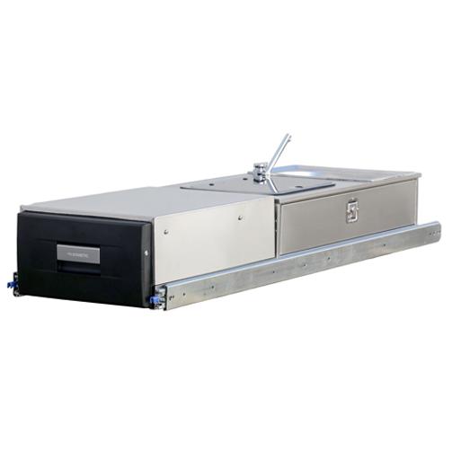 Kong Slide Out Kitchen Assembly Fridge/ 2 Gas Burner Inc Runners & Full Install Kit - Right Sink Drawer