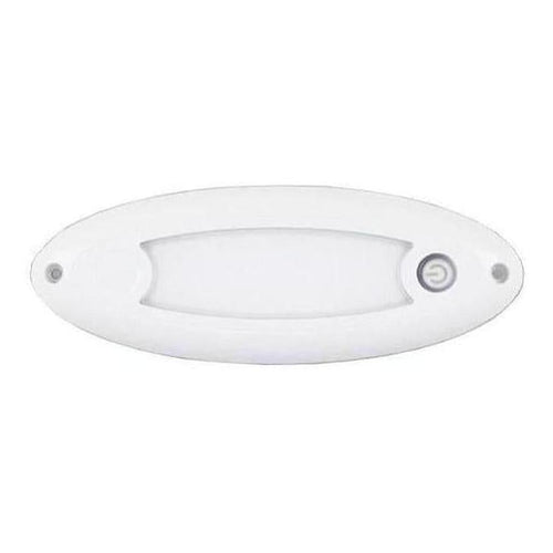 LED Autolamp 10V/30V Oval LED Interior/Exterior Lamp with White Housing & Touch Switch