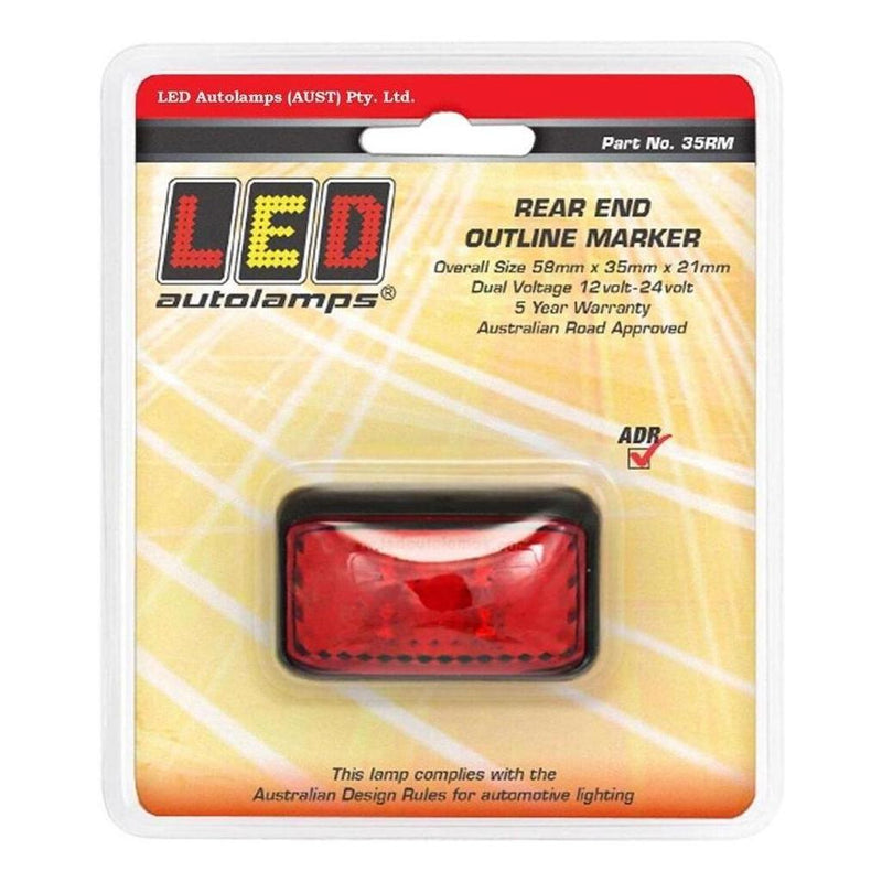 Load image into Gallery viewer, LED Autolamp 10V/30V Rear Position Outline Marker 58x35x21mm
