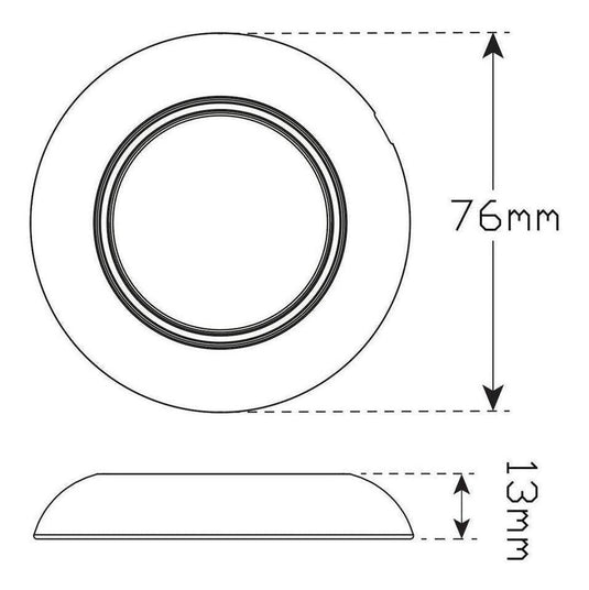 LED Autolamp 10V/30V Small Round Interior/Exterior Lamp IP67