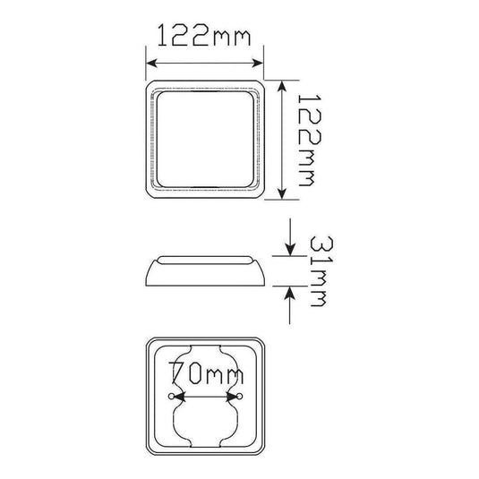 LED Autolamp 12/24V 100 Series Single Function Amber Indicator LED Light