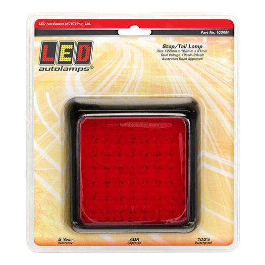 LED Autolamp 12/24V 100 Series Stop/Tail Red LED Light