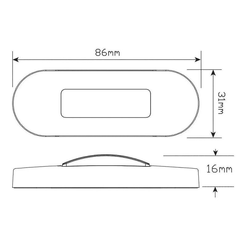 Load image into Gallery viewer, LED Autolamp 12/24V Side Marker Clear Lens Red/Amber LED Stainless Steel Bezel
