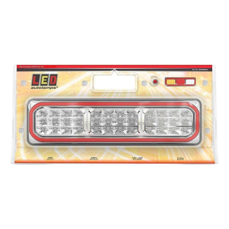 Load image into Gallery viewer, LED Autolamp 12/24V Stop/Tail/Indicator Diffused LED Taillight 387x105x30.5mm Pair
