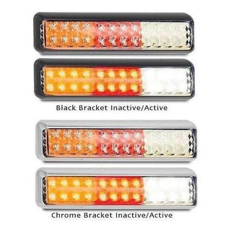 Load image into Gallery viewer, LED Autolamp 12/24V Stop/Tail/Indicator/Reverse Clear Lens Light 200 X 50 X 28mm Pair
