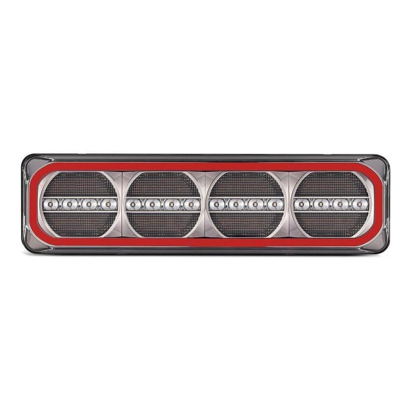 Load image into Gallery viewer, LED Autolamp 12/24V Stop/Tail/Sequential Indicator &amp; Reflector Taillight 193x123x26mm
