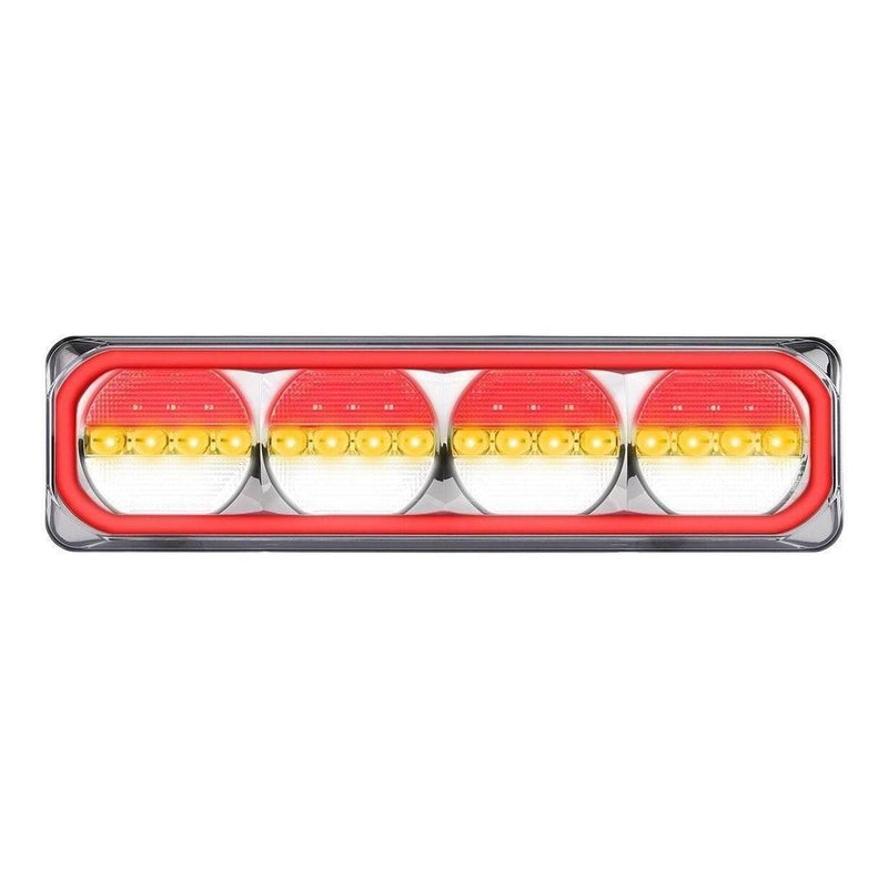 Load image into Gallery viewer, LED Autolamp 12/24V Stop/Tail/Sequential Indicator/Reverse/Reflector Taillight 193x123x26mm
