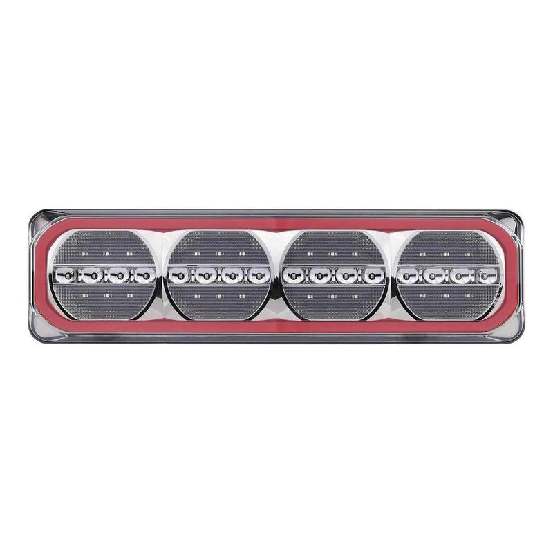Load image into Gallery viewer, LED Autolamp 12/24V Stop/Tail/Sequential Indicator/Reverse/Reflector Taillight 193x123x26mm
